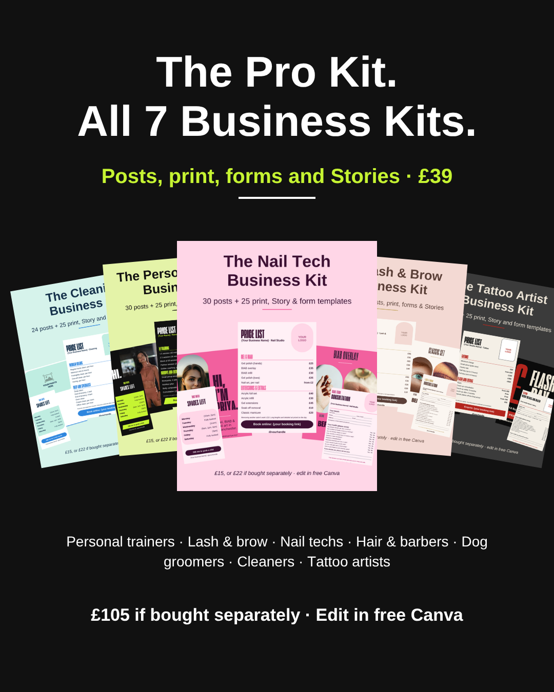 The Pro Kit: all 7 Business Kits