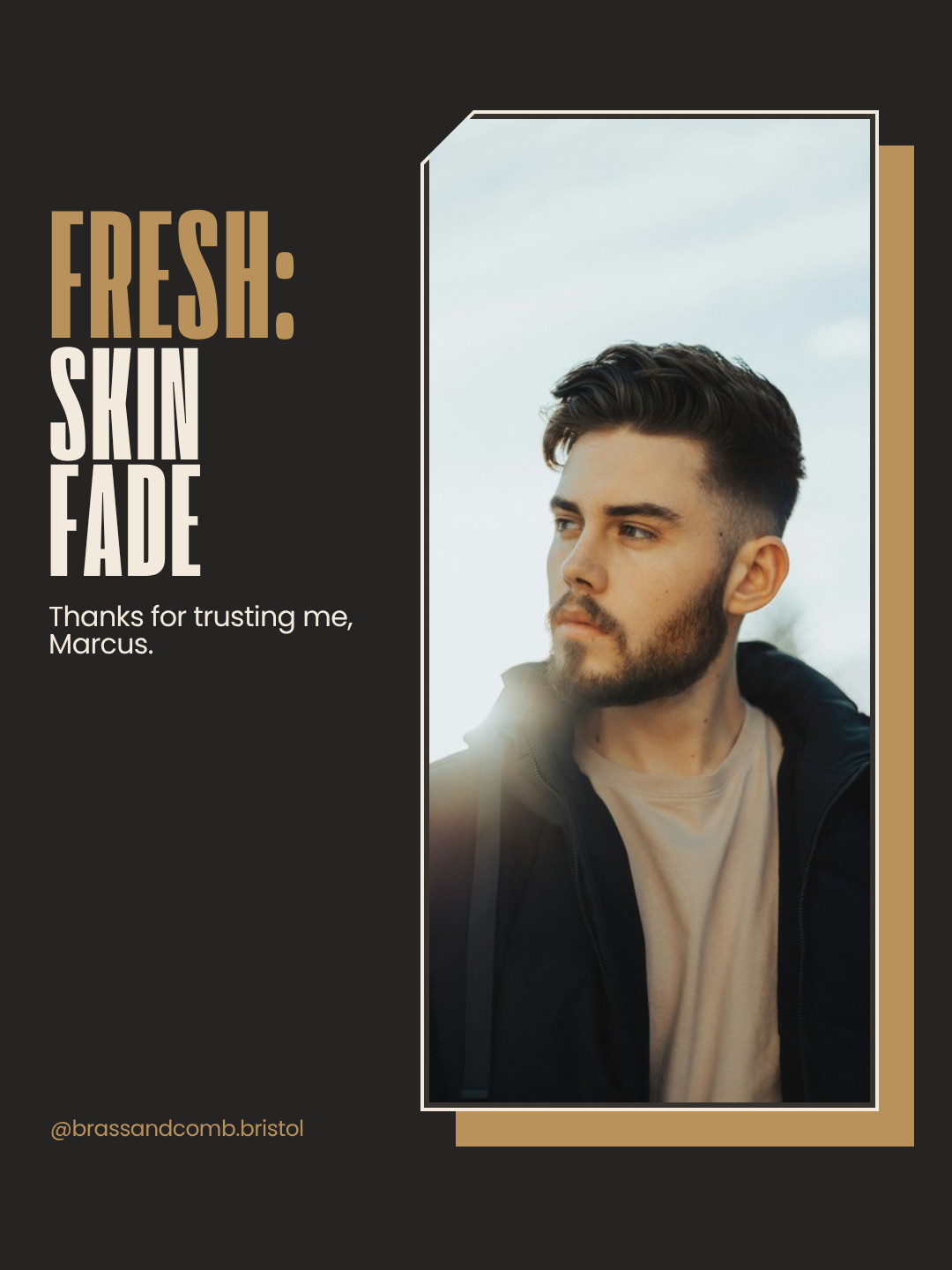 Fresh cut post example: Fresh: Skin fade