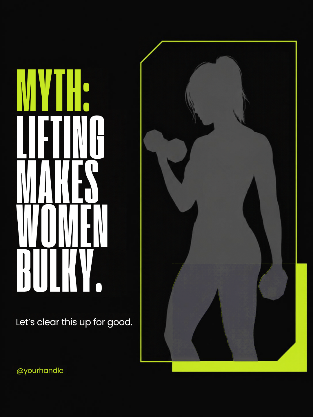 Free personal trainer Instagram template: myth-buster post