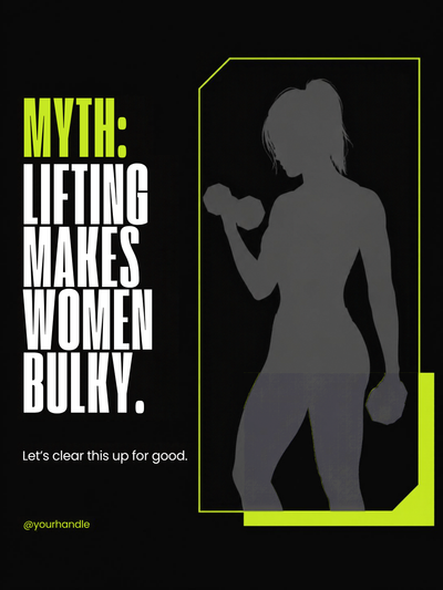 Free personal trainer Instagram template: myth-buster post