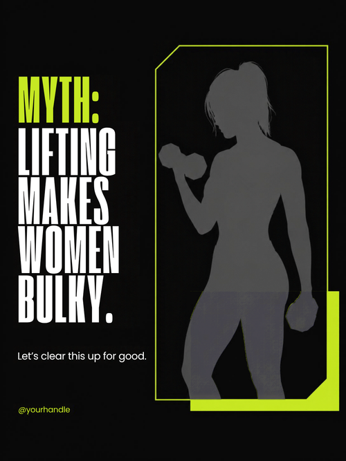 Free personal trainer Instagram template: myth-buster post