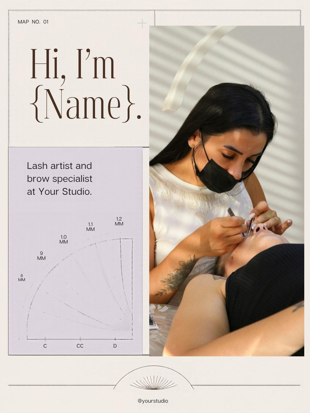 Lash & Brow Pack example post, page 1