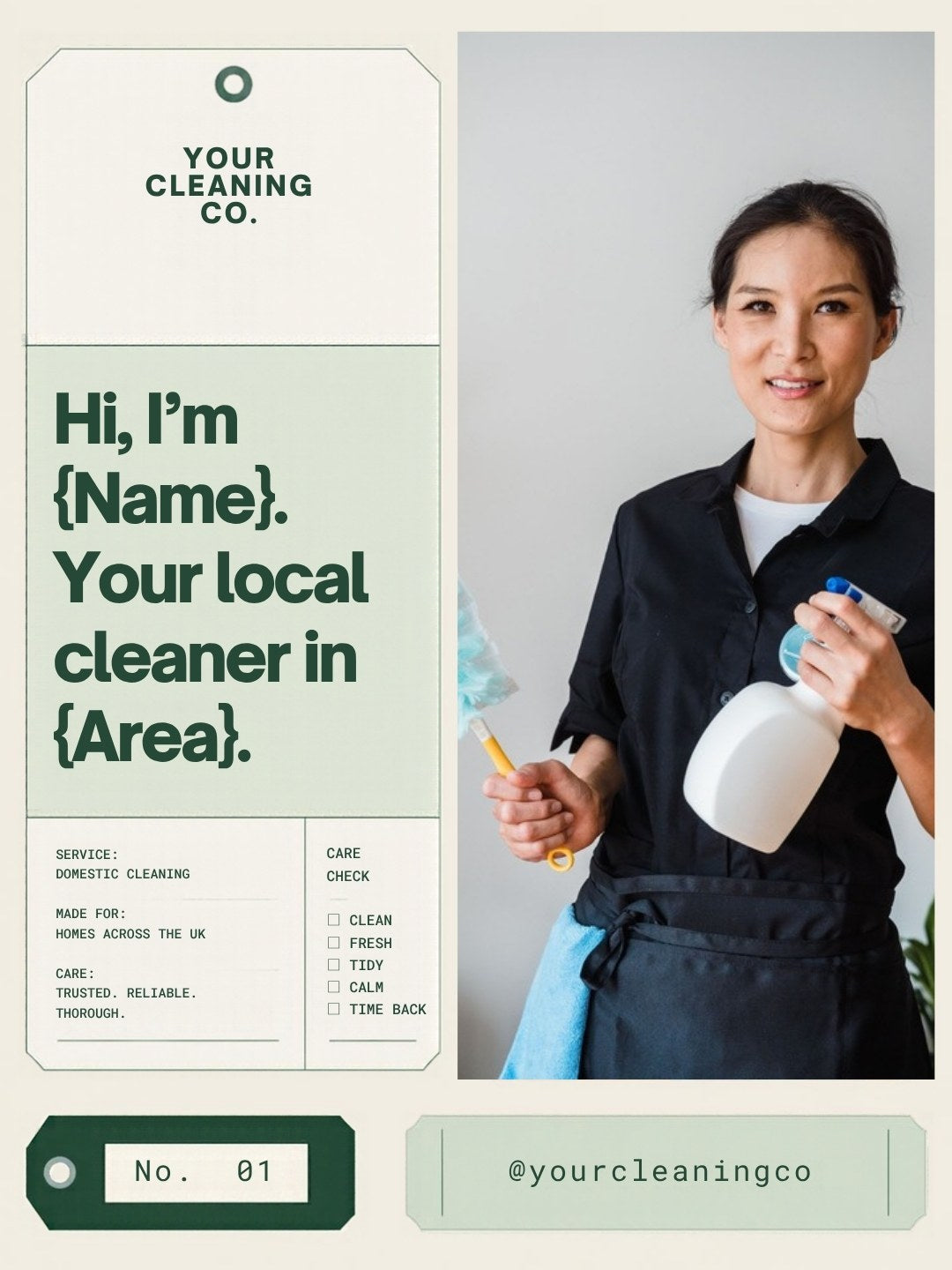 Cleaning Instagram post template