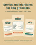 Dog Groomer Stories and highlight covers