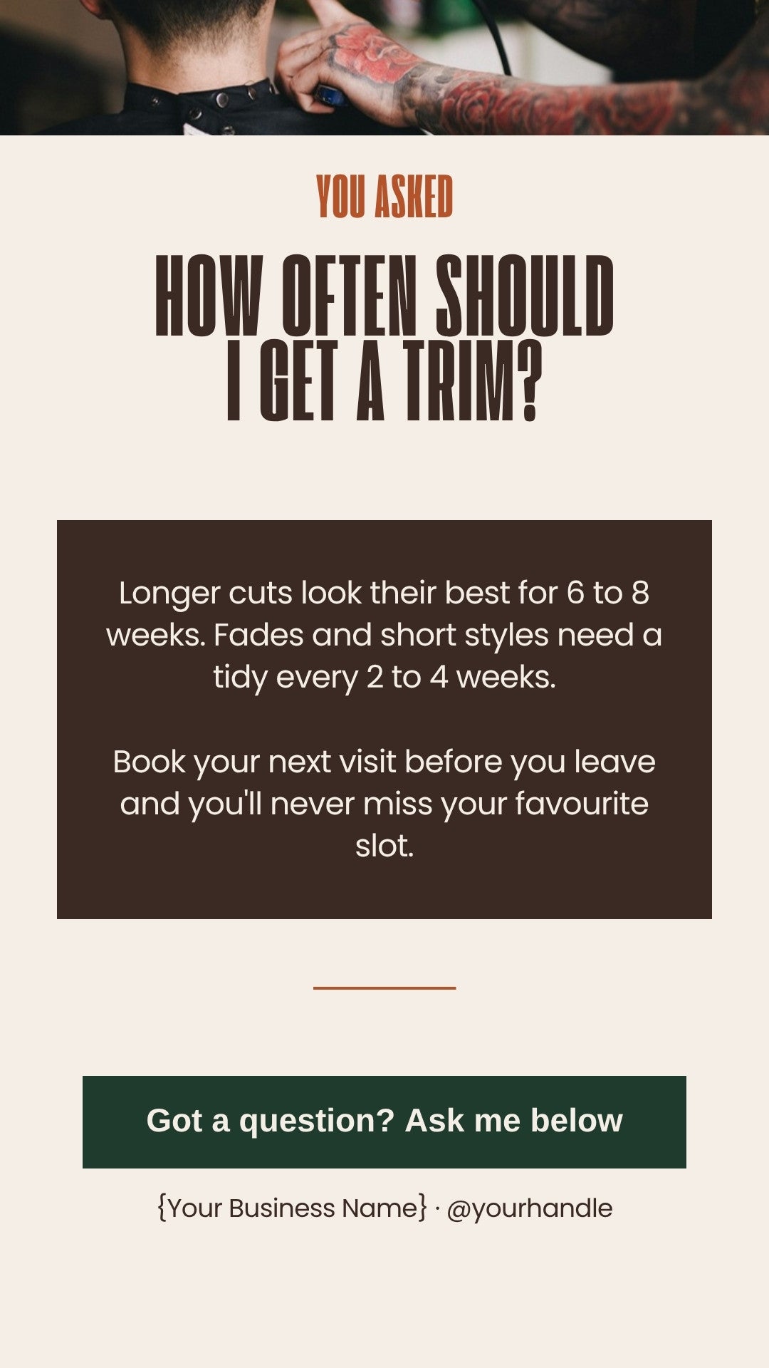 Hairdresser & Barber Instagram Stories