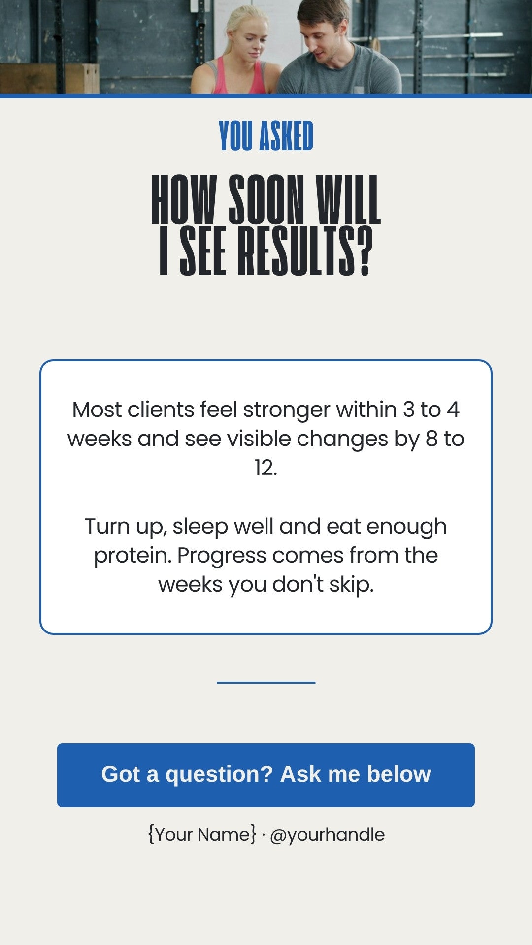 Personal Trainer Instagram Stories