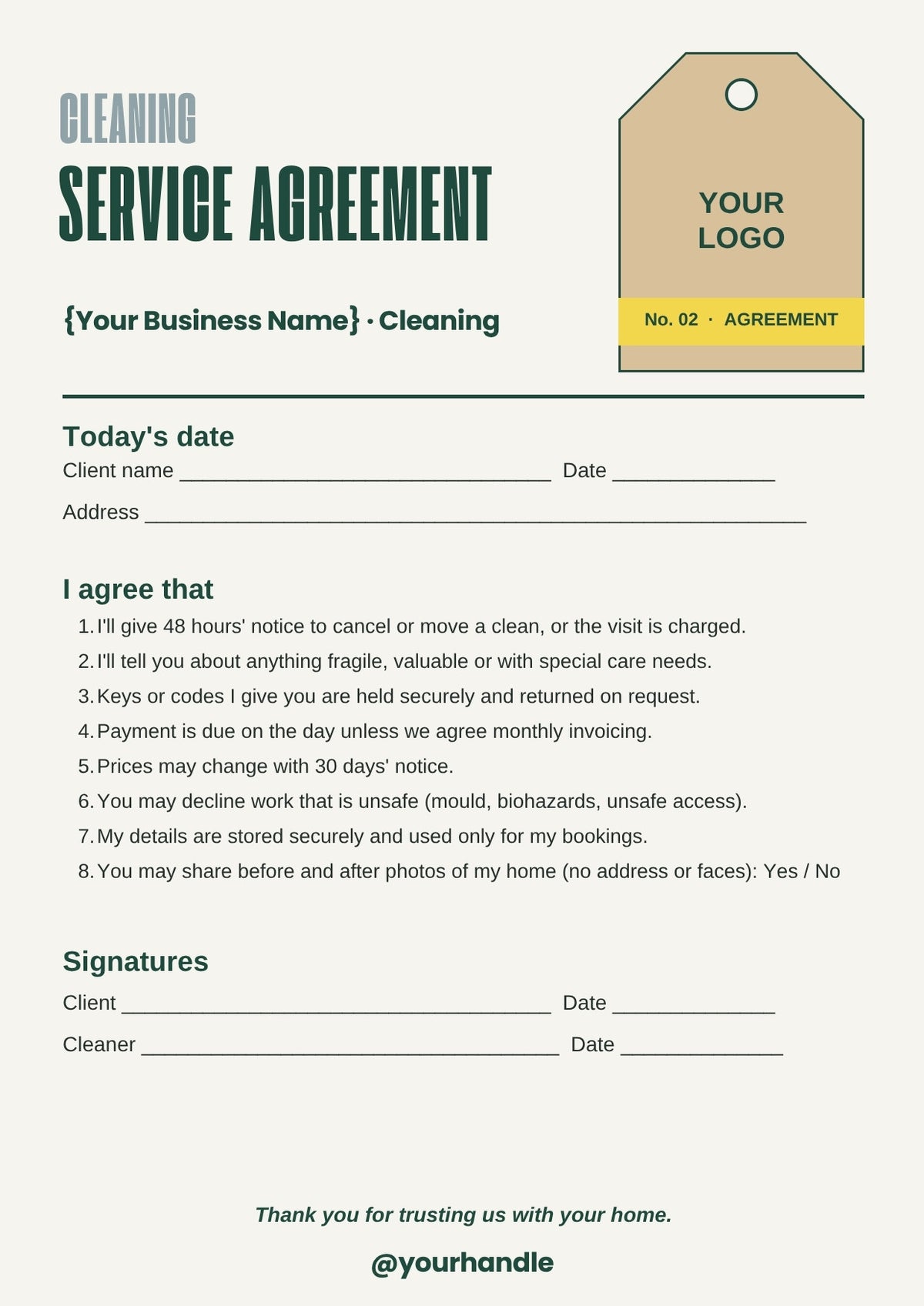 Cleaner Client Forms