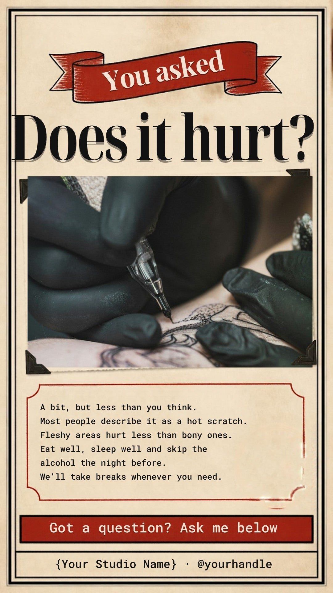 Tattoo Artist Instagram Stories