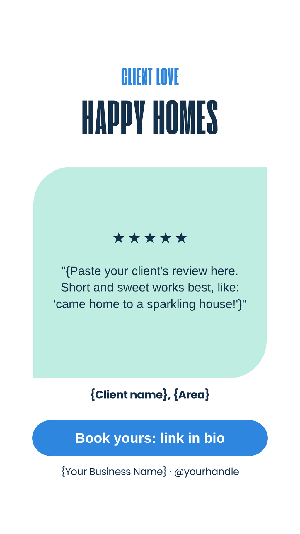 Cleaner client review Story template