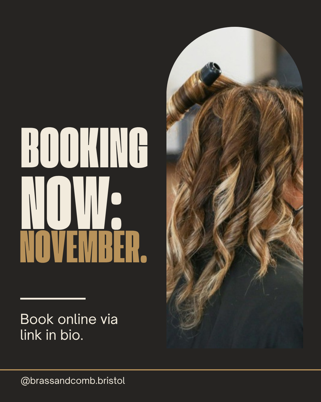 Booking post example: Booking now: November