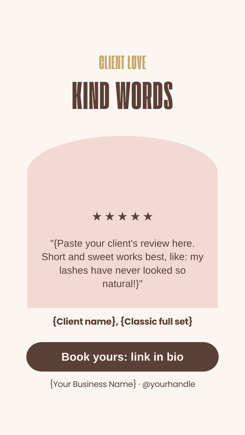 Client love review Instagram Story template