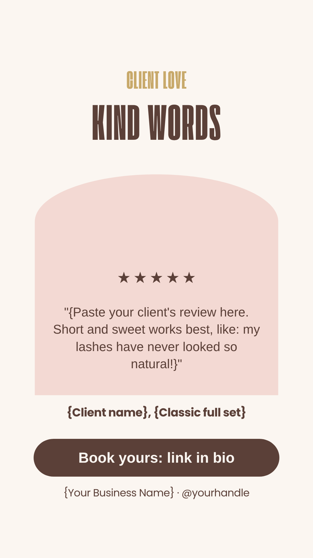Client love review Instagram Story template
