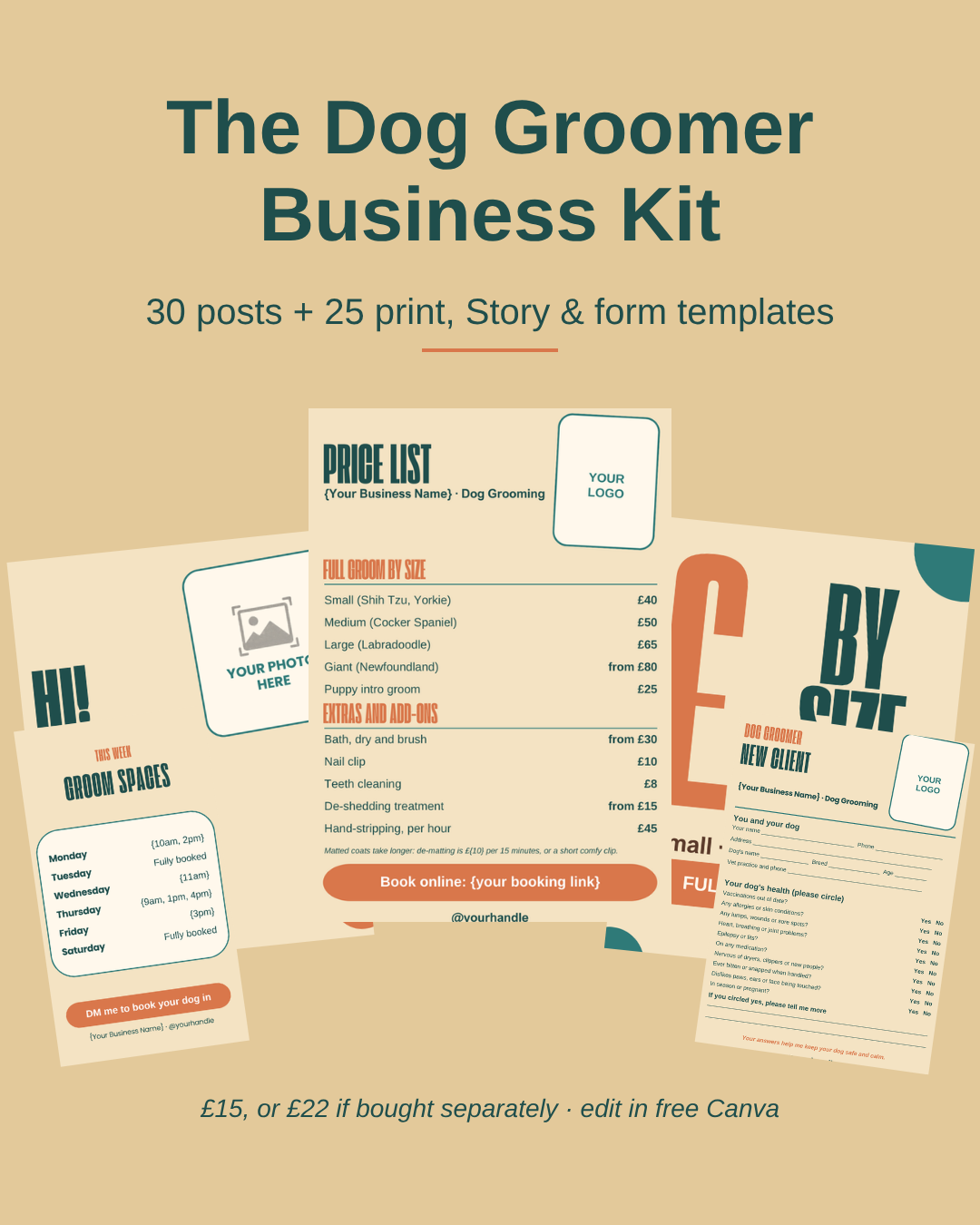 Dog Groomer Business Kit