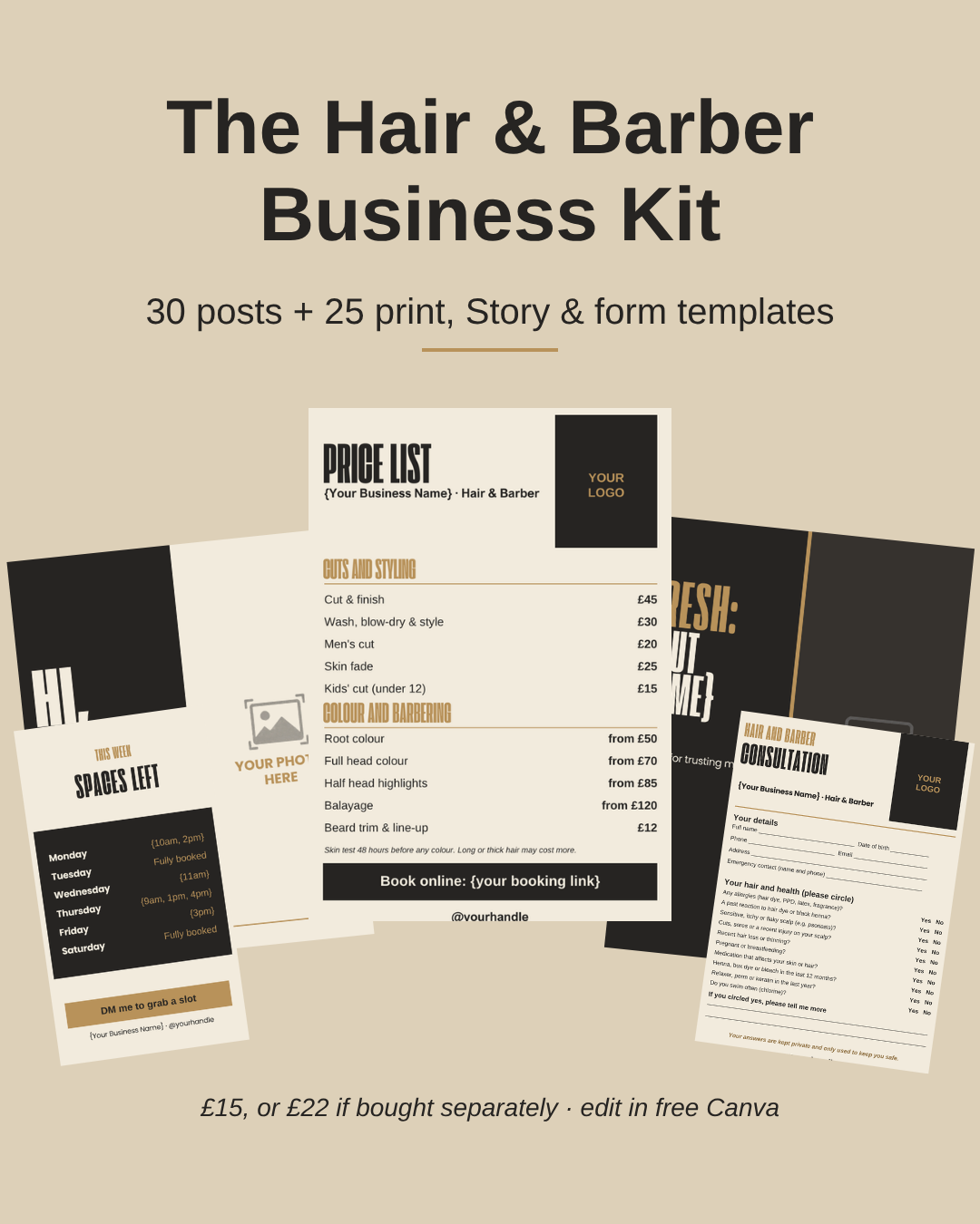 Hairdresser and Barber Business Kit