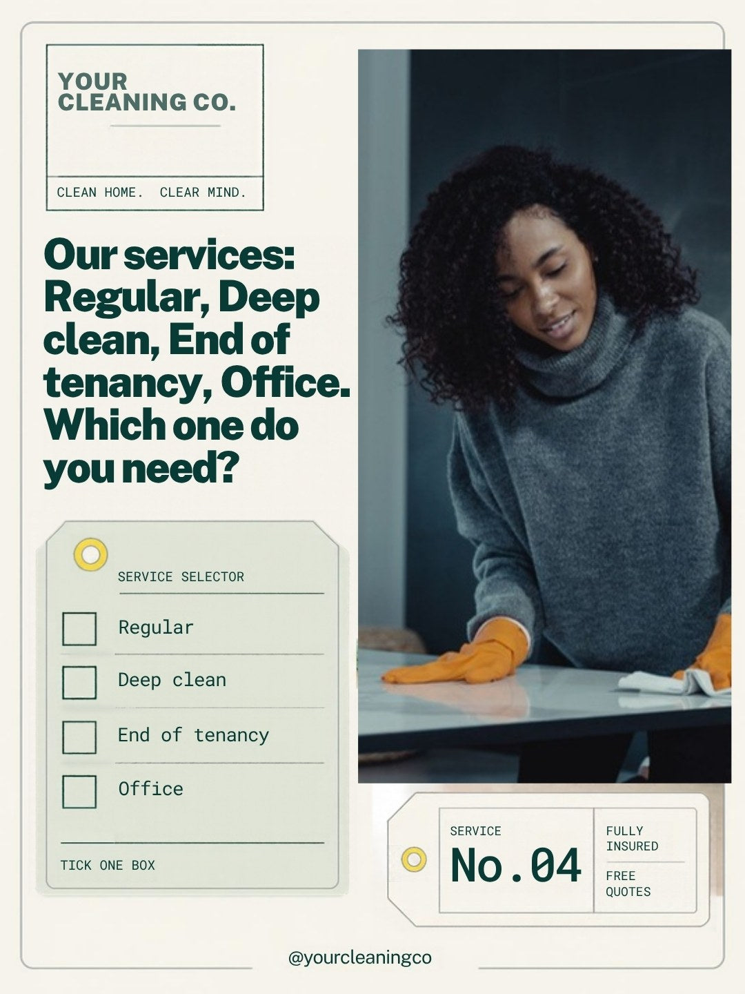 Cleaning Business Pack example post, page 4