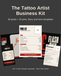 The Tattoo Artist Business Kit: 30 Instagram posts plus print, Story and form templates