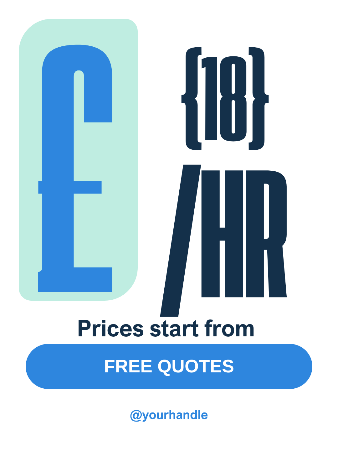 Cleaning business pricing Instagram post
