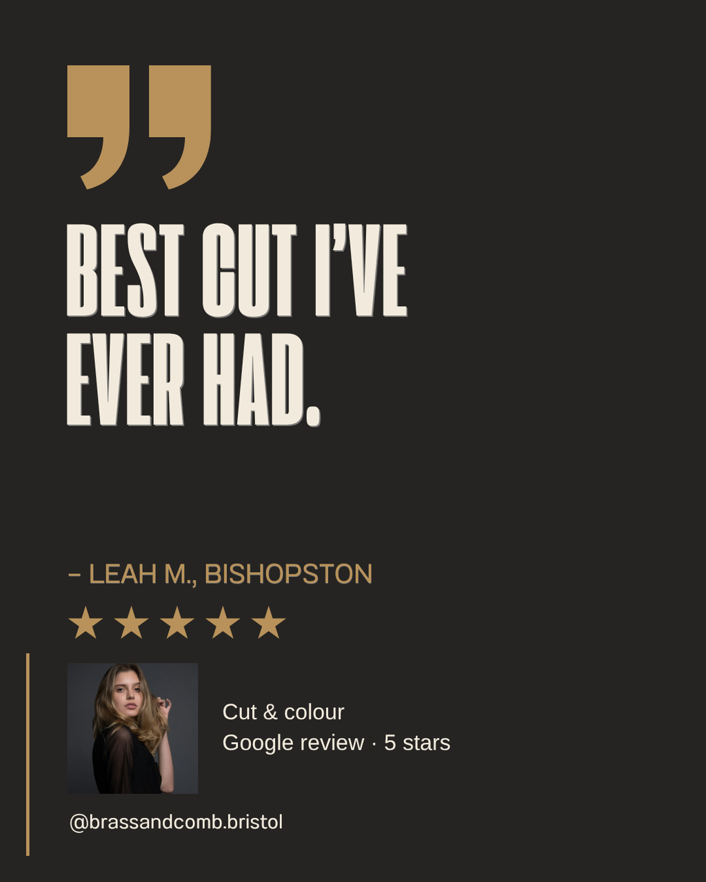 Review post example: Best cut I've ever had