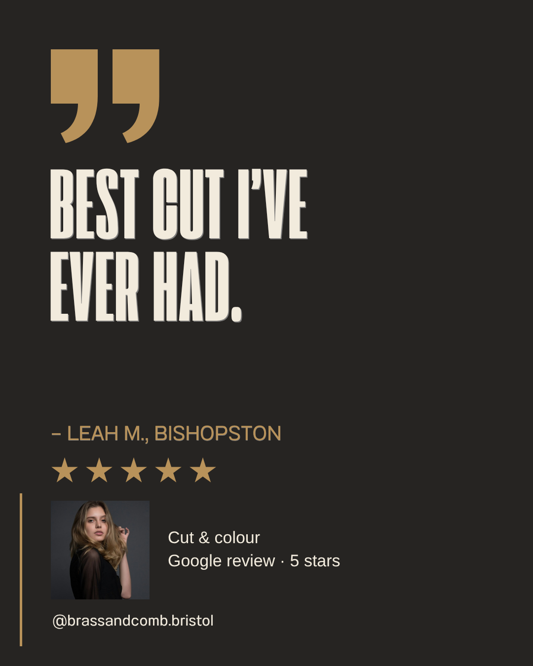 Review post example: Best cut I've ever had