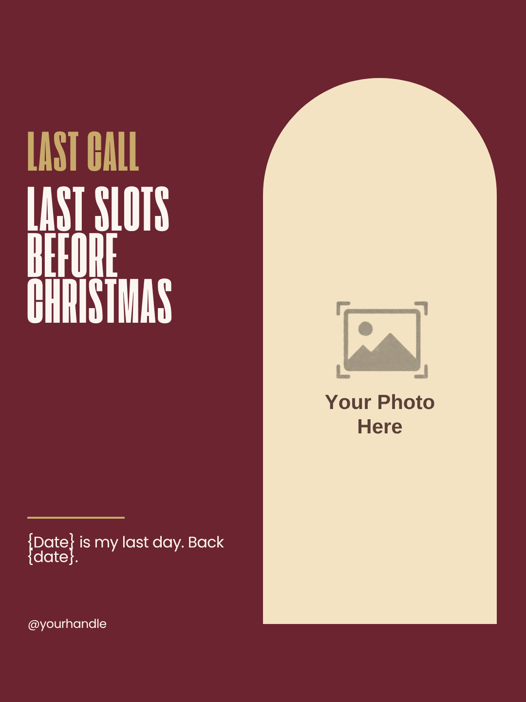 Last slots before Christmas Instagram post template