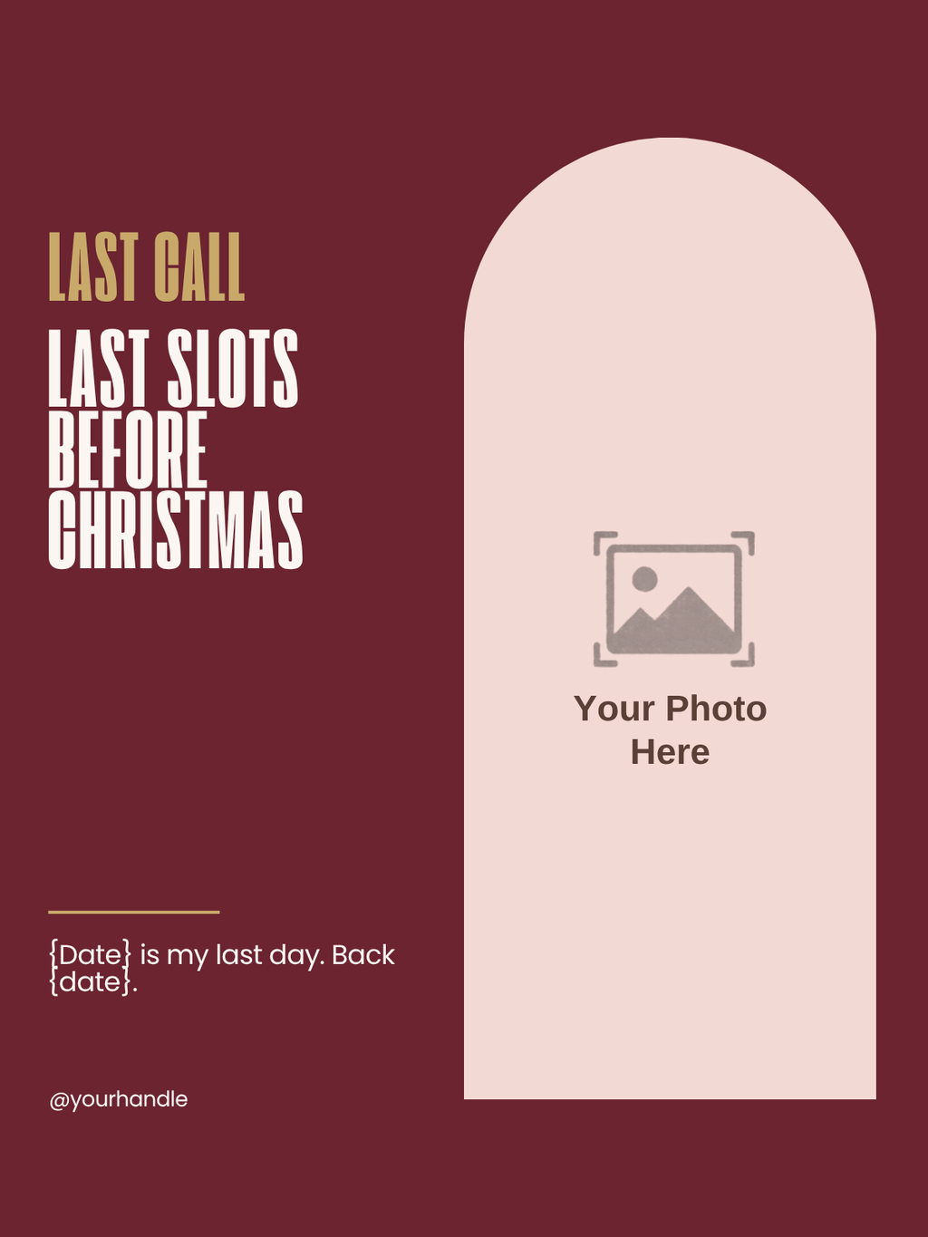 Last slots before Christmas Instagram post template