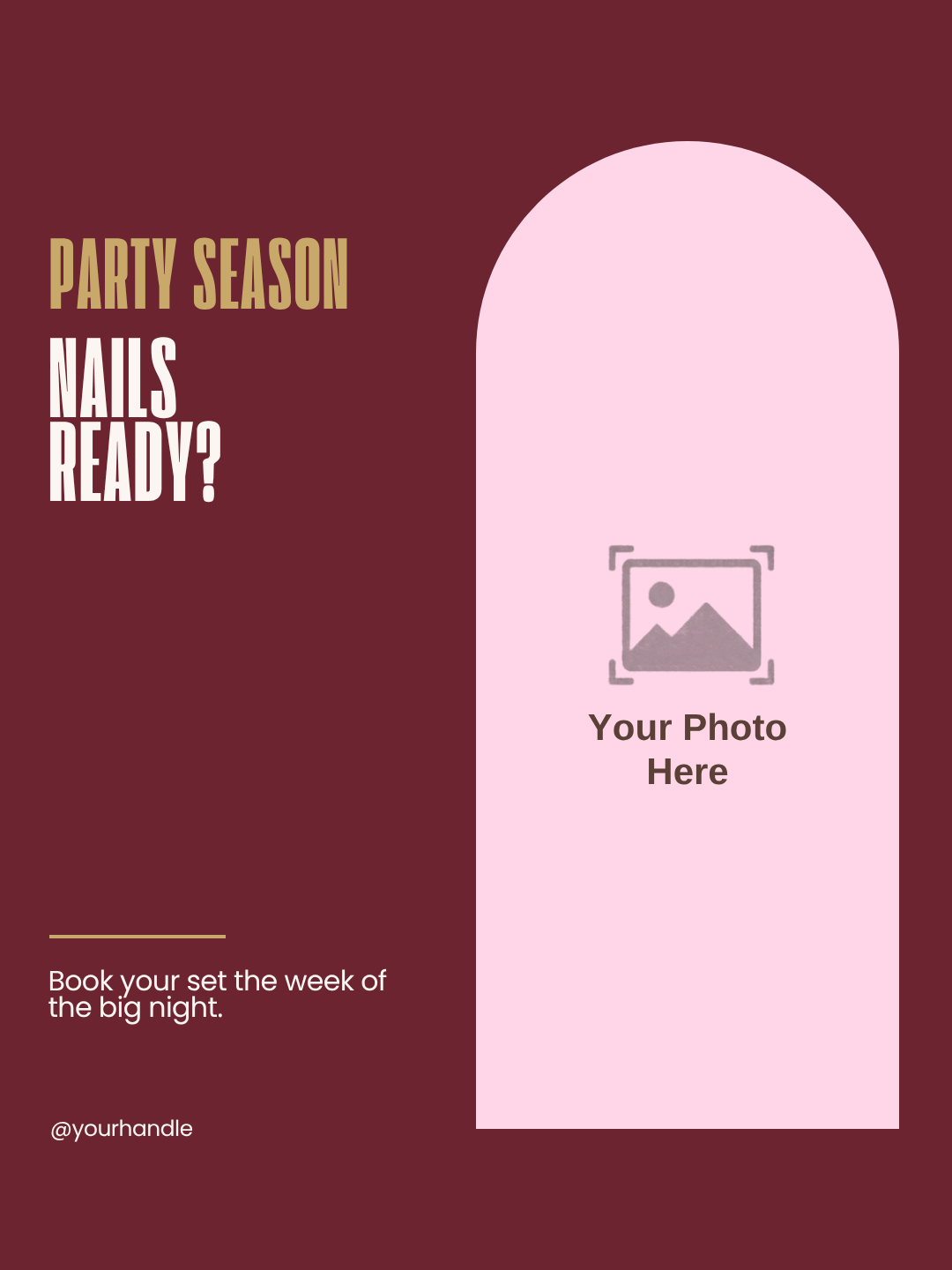 Party season nails Instagram post template