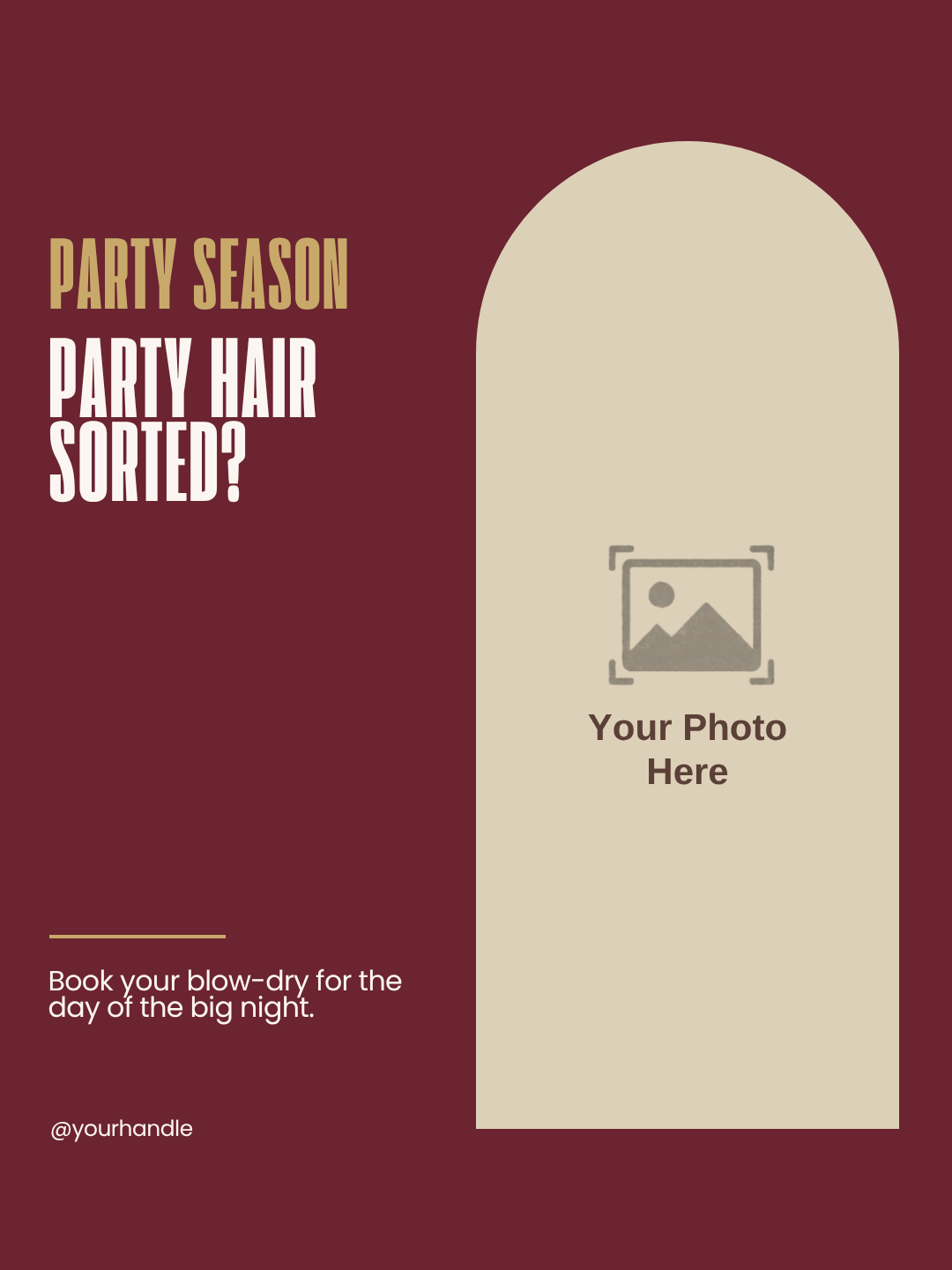 Party hair Instagram post template