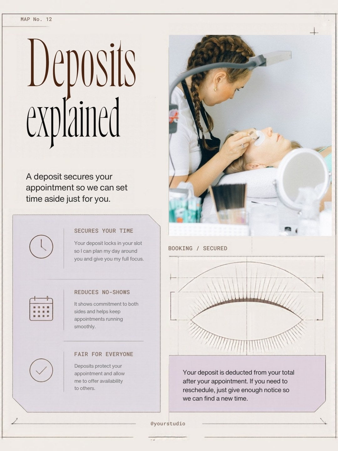 Lash & Brow Pack example post, page 12