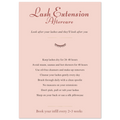 Lash extension aftercare poster artwork, A4