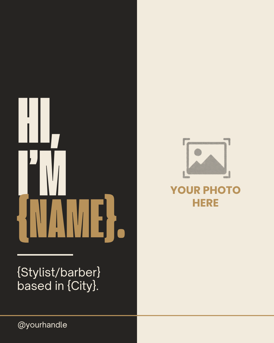Hair and barber Instagram intro post