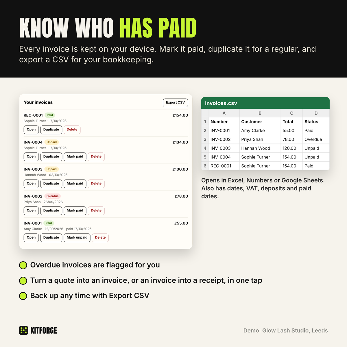 KitForge Invoice receipt and quote maker 4