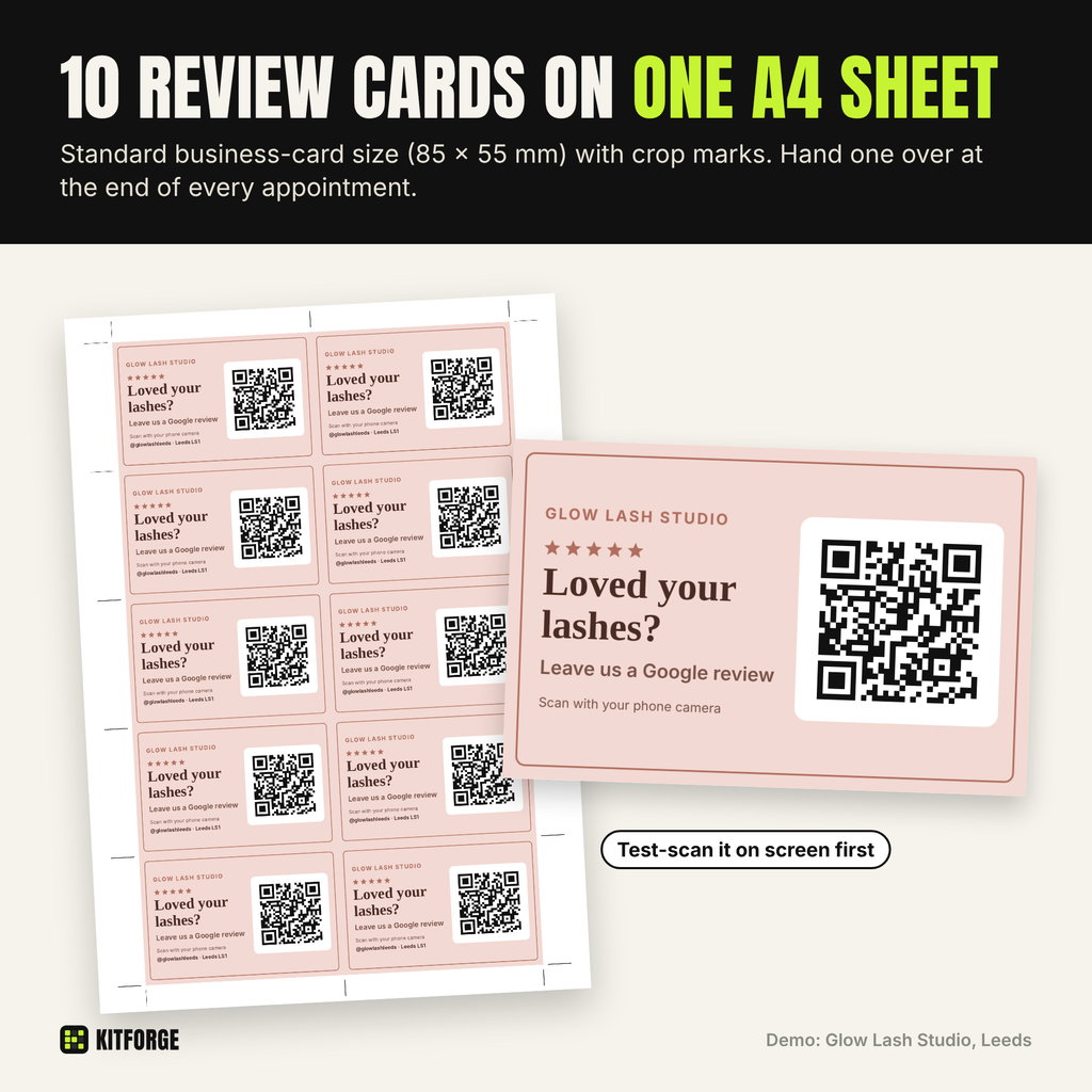 KitForge Review QR card and sign maker 2