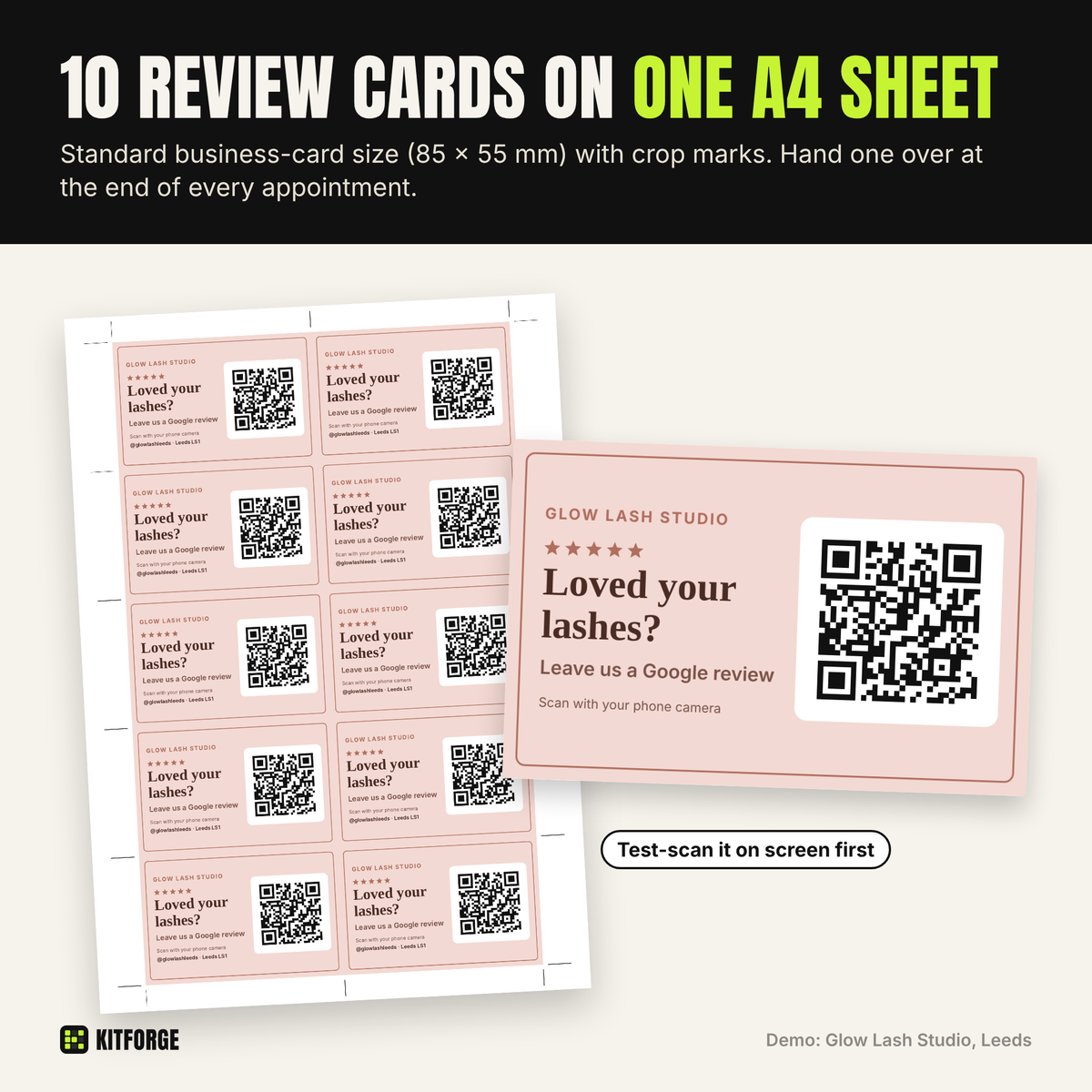 KitForge Review QR card and sign maker 2