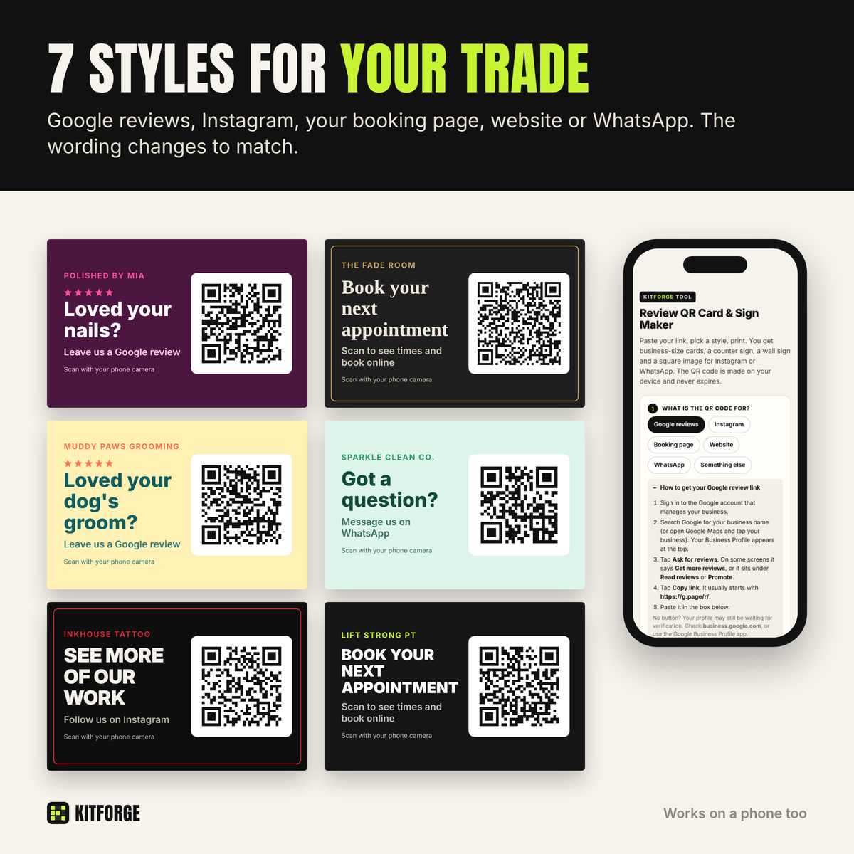 KitForge Review QR card and sign maker 4