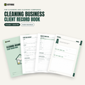 Cleaning Business Client Record Book, printable and tablet PDF